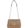 GUESS borsa a tracolla Yesba Convertible Xbody Flap Latte Logo marrone
