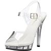 Pleaser Lip108/C/M - Sandali eleganti donna, colore trasparente (clear), taglia 37 EU (4 UK)