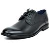 Bruno Marc Scarpe Eleganti Uomo in Pelle Stringate Derby Basse Vintage Elegante Classiche Oxford,Size 41.5,Nero,PRINCE-16