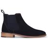 Infinity Leather Uomo Blu Marino Scamosciata Pelle Slip-On Chelsea Caviglia Stivali