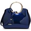 DEERWORD Donna Borse a Mano Borsa a Spalla Elegante Grandi Firmate Marca Tracolla Antifurto PU pelle 5376 1 pz Blu