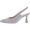 Melluso Décolleté Donna Slingback in Tessuto Argento d165q 42
