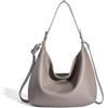 David Jones Borsa a Spalla Hobo Donna - Borsa Shopper Grande in Similpelle Morbida - Borsa Tote con Tracolla Lunga - Borsa Shopping Capiente Classica e Pratica - Grigio