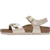 Birkenstock Rio AS Kids 1029570 25/35 Graceful Pearl White Sandali Bambina Fibbie Strappo