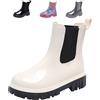 DRECAGE Stivali Gomma Donna Stivaletti Pioggia Donna Impermeabile Stivali Chelsea Comode Antiscivolo Giardinaggio Scarpe