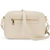 Mauro Pelletteria Borsa donna tracolla media, borsa donna tracolla due scomparti, borsa in pelle donna con tracolla regolabile, Made in Italy, Modello Grace, Avorio