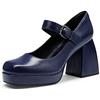 DREAM PAIRS Mary Jane Platform Tacco Alto Donna | Platform 2,3 cm, tacco 9,5 cm, punta quadrata, tomaia in PU, tallone imbottito, stile Y2K retrò.