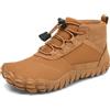 SAGUARO Scarpe Barfoot Bambini Scarpe Minimaliste Leggere Respirabile Scarpe da Trail Running per Trekking Scoglio, Marrone, 32 EU