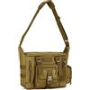 HUNTVP Borsa a Tracolla Uomo Militare Tattico Laptop 14 Pollici Borsa a Spalla Casual Molle Borsa Messenger per Campeggio Trekking Sport, marrone