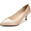 bbruriy - Scarpe con tacco kitten per donna, antiscivolo, con punta chiusa, eleganti, con tacco basso da 4,98 cm, per matrimoni, da sposa, da ufficio, in morbida pelle