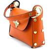 Superflybags Donna Borsa Pochette in vera Pelle con Tracolla in Catena e Clip Ape Modello NINIV 19x17x6,5 Made in Italy