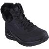 Skechers Donna Uno Rugged Fall Air Trainers, Black Durabuck/Faux Fur, 36.5 EU