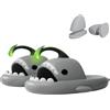 Zureto Angler Fish Shark Slides, Cloud AnglerFish Slides, Sandali originali Shark, Super Soft Glow In The Dark, grigio., 40/41 EU