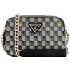 GUESS Donna G Wave Camera Crossbody Crossbody, LOGO NERO, One Size, Borsa a tracolla G Wave Camera