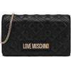 Love Moschino BORSA QUILTED PU NERO+GALV.ORO
