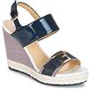 Geox DONNA JANIRA E Sandali Con Zeppa Donna,Blu (Navy), 40 EU