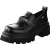 Buffalo Scarpe da donna con plateau Mave Loafer, Nero , 39 EU