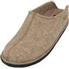 HAFLINGER Flair Smily pantofole di feltro di lana torba, taglia 42