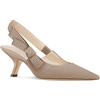 Coutgo, scarpe da donna con tacco a rocchetto, punta chiusa, fiocco lavorato a maglia, décolleté da lavoro