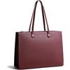 David Jones - Borsa a Spalla Tote Shopper Donna - Borsa a Mano Simil Pelle PU Grande Shopping Lavoro Formato A4 - Borsa Capiente Elegante Manico Lungo Quotidiana Mode Tendenza - Rosso