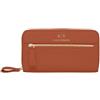 Armani Exchange Donna Diane, logo Embossed Logo, Zip Around, Coconut, Coconut, taglia unica