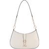 GUESS borsa a tracolla Carrie Top Zip Shoulder Bag Stone grigio chiaro