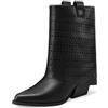 QUEEN HELENA Stivaletti Camperos Stivali Bassi Texani Donna X34-64 (Nero, Taglia unica, Sistema Taglie Calzature EU, Adulto, Donna, Numero, Media, 37)