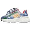 w6yz Sneakers in Ecopelle e Tessuto Tecnico, Azzurro-Arancione- 28