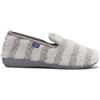 Scholl Maddy Shoe, Pantofole chiuse da casa con pelo sintetico a strisce, Donna, Grigio chiaro, 42 EU