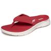 Skechers Sandali da Donna Go Walk Flex Holly Flat, Rosso, 39