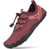 SAGUARO Scarpe da Immersione Uomo Donna Spiaggia Scarpe da Mare Asciugatura Rapida Scarpe Barefoot Spiaggia Surf Scarpe Bordeaux 42 EU