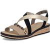 Rieker V3663 Sandali Donna, Numero:40 EU, Colore:Beige