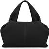 ACUYE Borsa Tote in Pelle da Donna, Y2K Hobo con Tracolla Regolabile in Ecopelle, Autunnale, 01-Nero, 32cm