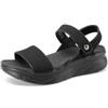 QUEEN HELENA Sandali Sportivi a Strappo con Sottopiede Ortopedico Casual Donna BZ430 (Nero, Sistema Taglie Calzature EU, Adulto, Donna, Numero, Media, 36)
