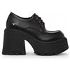 Windsor Smith Mocassini con Plateau e Lacci in Pelle Nera da Donna Windsorsmith