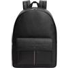 Tommy Hilfiger Uomo Zaino Central Backpack con Tasca con Patta Esterna, Nero (Black), Taglia Unica