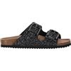 Colors of California Glitter Sandals Black with Buckles - Nero, 36