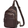 STILORD Montego 2-In-1 Zaino Monospalla Uomo Pelle Borsa A Tracolla Cuoio Borsa Da Petto Vera Pelle Borsello Crossbody Spalla Sling Bag per Tempo Libero Viaggio Outdoor Colore:nero