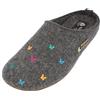 HAFLINGER Everest Farfalline Pantofole di feltro con farfalle Antracite, Taglia 38