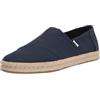 TOMS Men's Alpargata Rope 2.0 Espadrille, Navy Recycled Cotton Slubby Woven, 43 EU