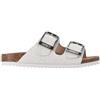 Colors of California Glitter Sandals White with Buckles - Bianco, 38