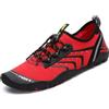 SAGUARO Scarpe da Scoglio per Uomo Donna Asciugatura Rapida Scarpette da Spiaggia Surf Traspirante Antiscivolo Scarpe Immersione, Piscine Rosso 40