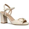 Geox D New ERAKLIA 80 A, Sandalo con Tacco Donna, Papyrus, 39 EU