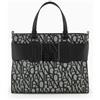 Armani Exchange Susy Allover Logo Large Tote, Grande Morto Donna, Beige/Nero, Einheitsgröße