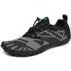 SAGUARO Scarpe Barefoot Minimaliste Uomo Donna Traspiranti Scarpe da Scogli Comode Leggere Scarpette Multisport per Trekking Trail Running Sport Acquatici Palestra, Nero 47 EU