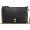 Pinko Flat Classic Vitello Seta, Borsa Donna, Z99q_nero-antique Gold, Taglia unica