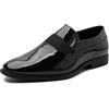 QUEEN HELENA Moccasini Lucidi Eleganti Uomo Scarpe Basse Comode U1805 (Nero, Sistema Taglie Calzature EU, Adulto, Donna, Numero, Media, 40)