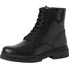 Tamaris Damen Lace Boot Flat 1-25217-45, Stivaletto Donna, Pelle Nera, 37 EU