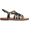 Geox Sandali bassi da donna D Sozy S D, Cuoio nero, 37 EU