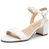 DREAM PAIRS Sandali Donna Tacco Blocco Eleganti | Tacco 5,6 cm, memory foam, cinturino regolabile, fodera liscia, design classico, per lavoro e feste.